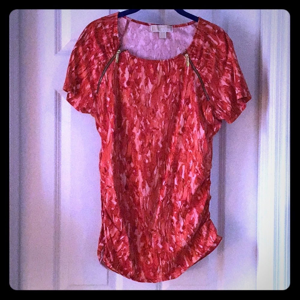 Michael Kors zipper stretch tee